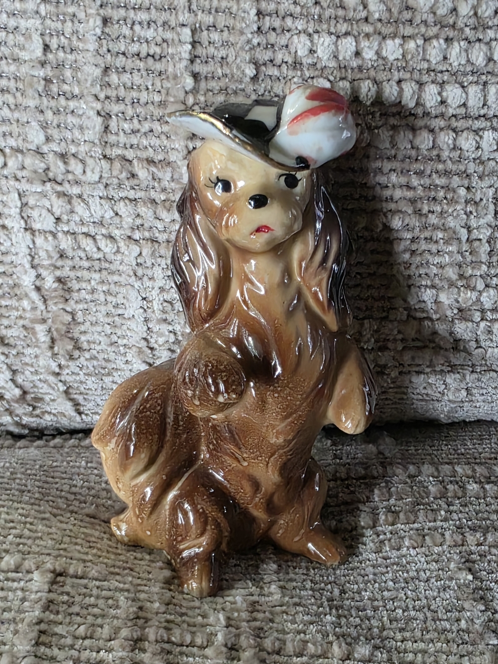 Vintage Whimsical Spaniel Figurine